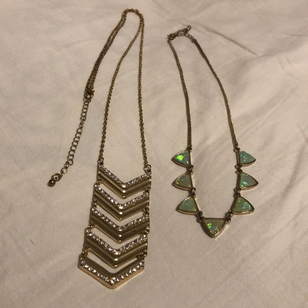 2 gold necklace set